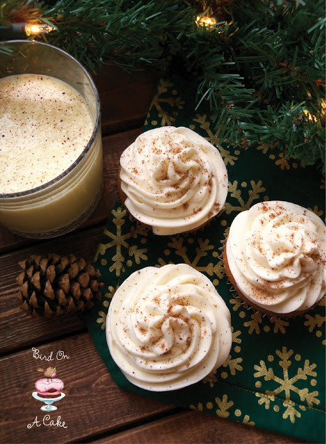 Eggnog Cupcakes with Nutmeg Frosting by Bird on a Cake