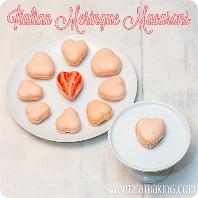 Italian Meringue Valentine's Heart Macarons