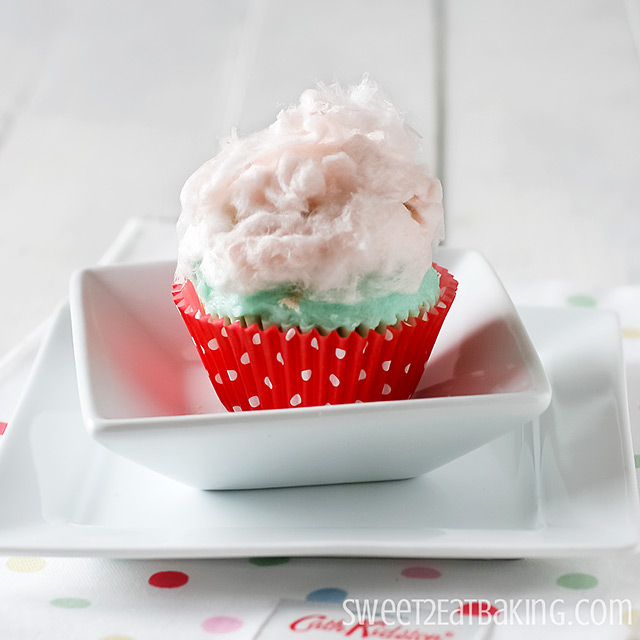 Cotton Candy (Candy Floss) Cupcakes