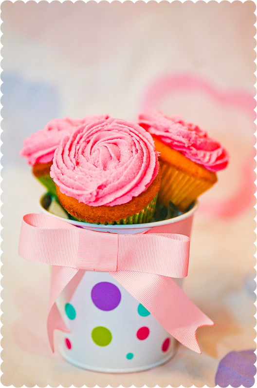 Mother's Day Pink Rose Cupcake Bouquet