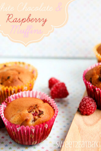 Raspberry and White Chocolate Muffins