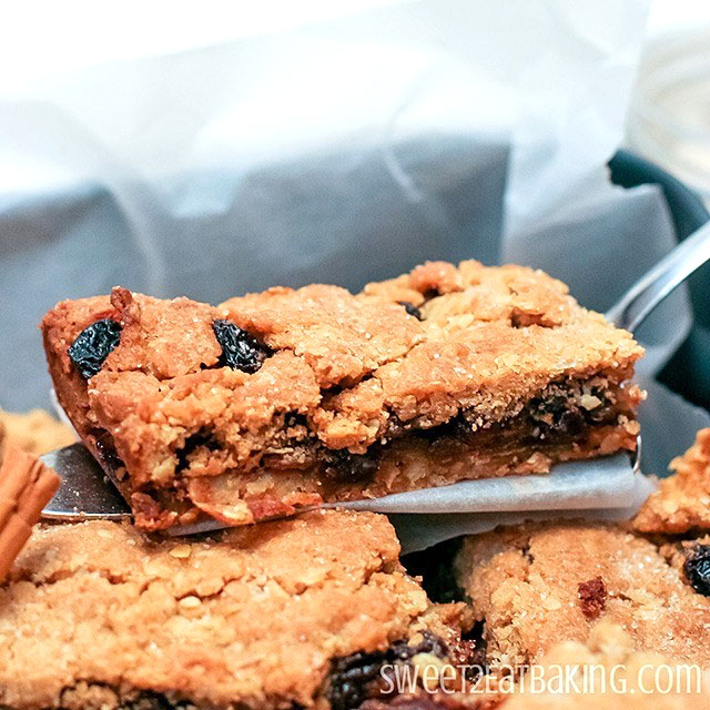 Spiced Apple and Mixed Fruit Crumble Bars Recipe by Sweet2EatBaking.com