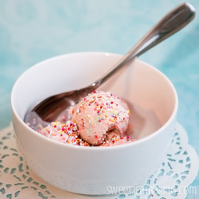 Funfetti Cake Batter Ice Cream by Sweet2EatBaking.com