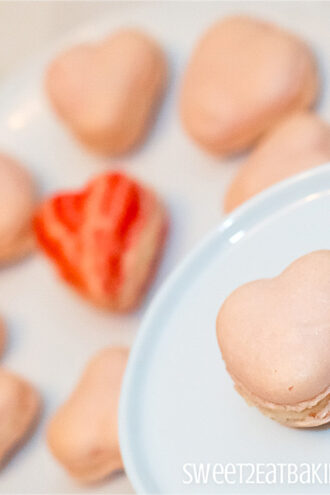 Italian Meringue Valentine’s Heart Macarons