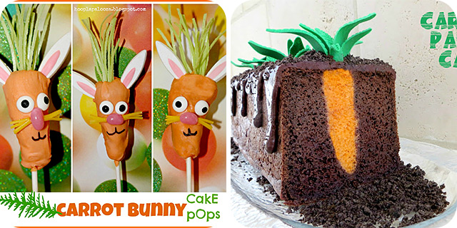 Carrot Bunny Cake Pops | Carrot Patch Cake