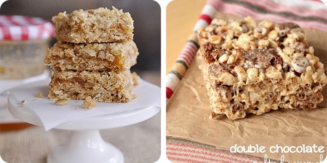 Apricot Jam Bar Cookies | Double Chocolate Salted Caramel Rice Krispie Treats