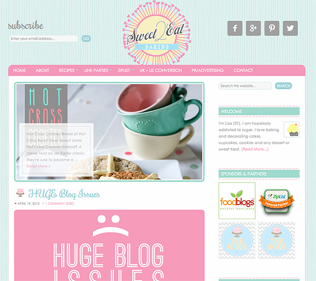 Sweet 2 Eat Baking's new design!