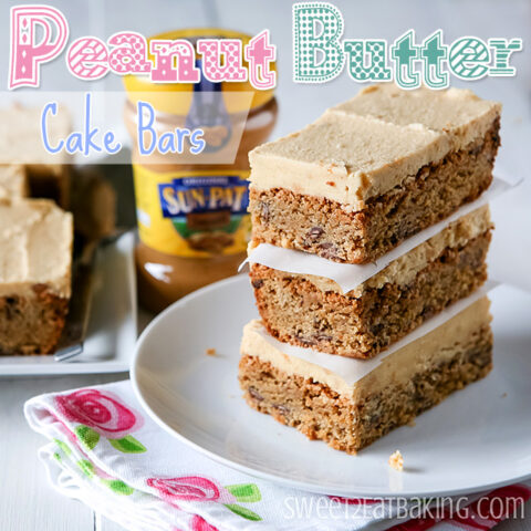 Frosted Peanut Butter Cake Bars Recipe