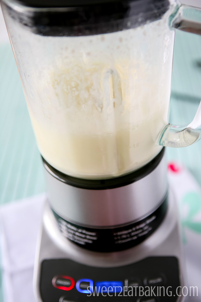 Homemade Sweetened Condensed Milk Recipe - Blend Ingredients | Sweet2EatBaking.com | #homemade #sweetened #condensedmilk