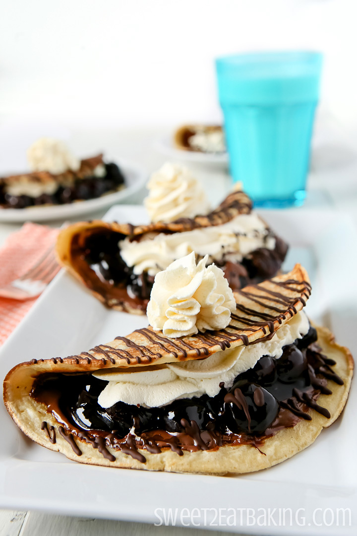 Black Forest Crepes Recipe by Swet2EatBaking.com