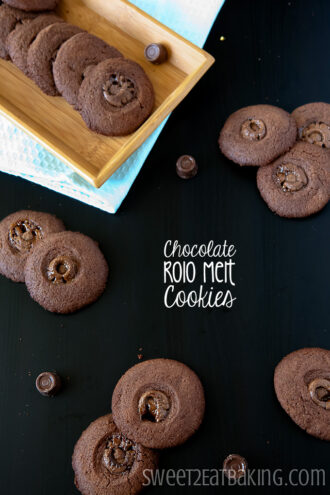 Chocolate Rolo Melt Cookies