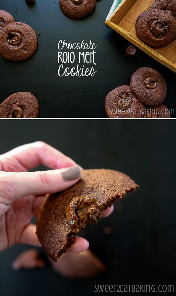 Chocolate Rolo Melt Cookie Recipe by Sweet2EatBaking.com