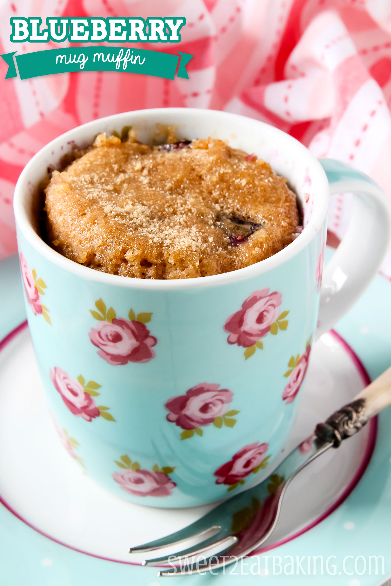 Blueberry Mug Muffin Recipe by Sweet2EatBaking.com