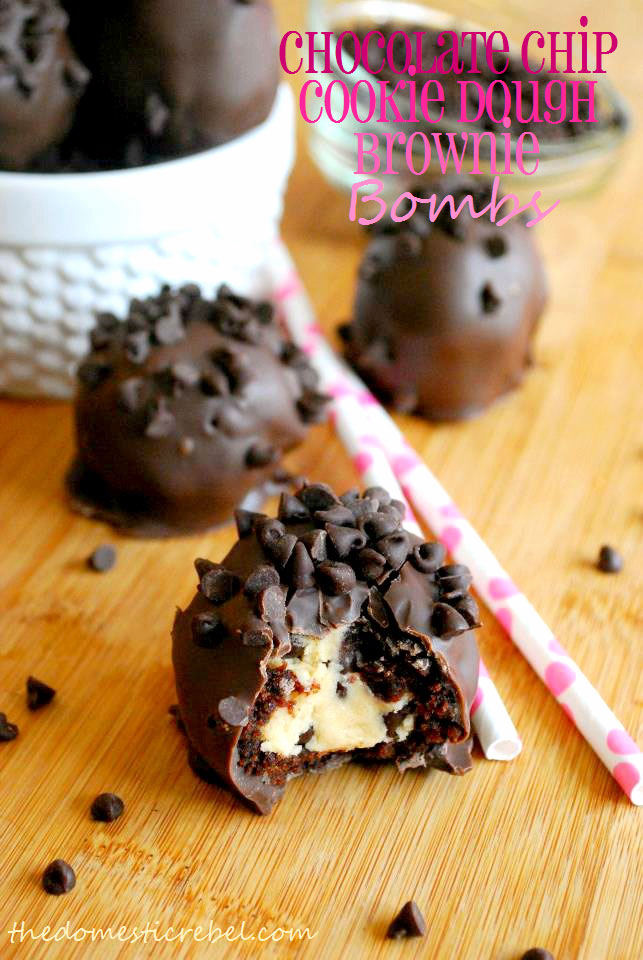 Chocolate Chip Cookie Dough Brownie Bombs Recipe