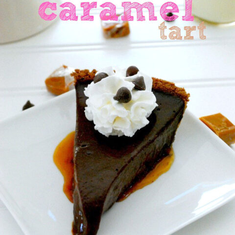 Gooey Chocolate Caramel Tart Recipe on Sweet2EatBaking.com