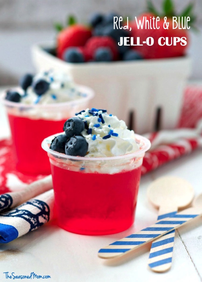 Red, White and Blue Jello Cups