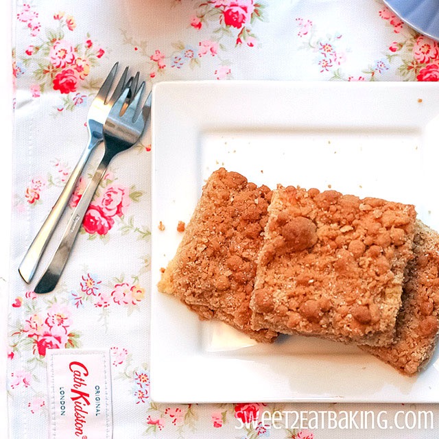 New York Crumb Cake Recipe by Sweet2EatBaking
